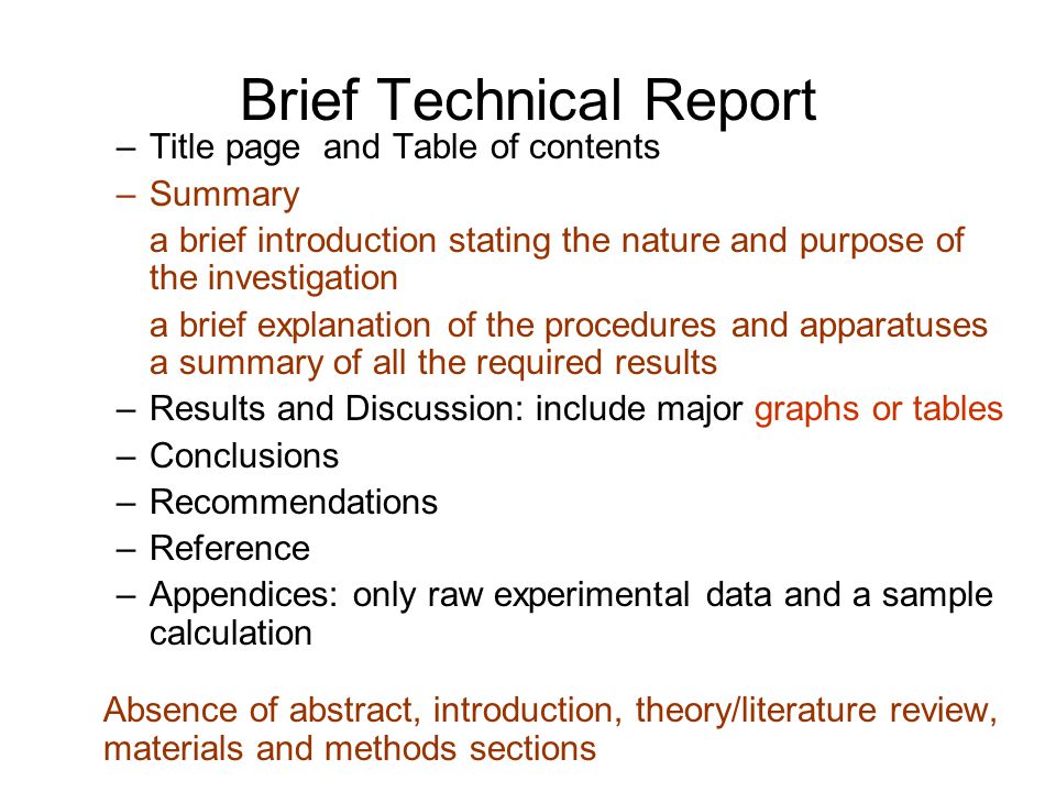 How to Write a Technical Brief